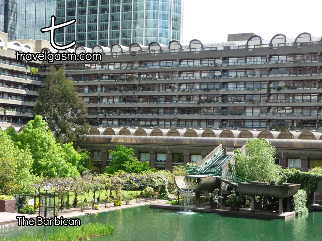 London's massive Modernist Barbican events centre and mixed-use development.