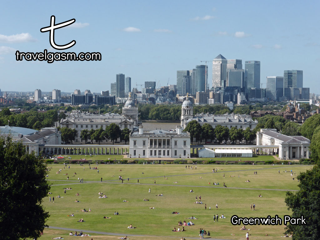 A lovely view from the top of the hill in Greenwich Park.