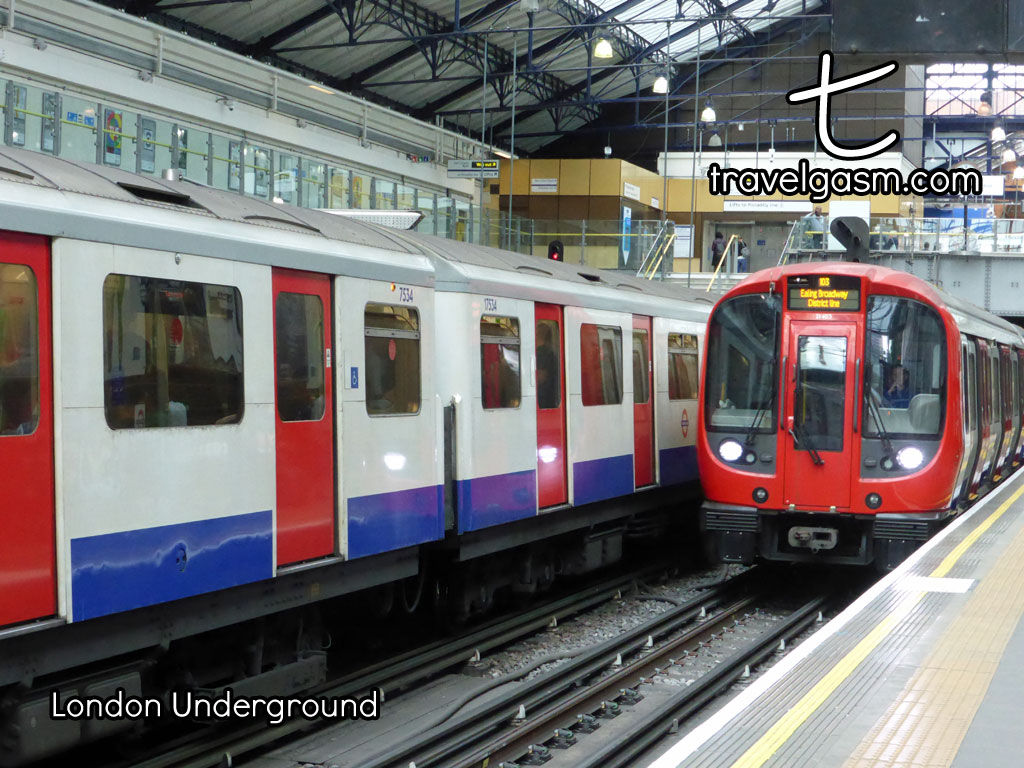 London Underground trains pop above ground on the District Line.
