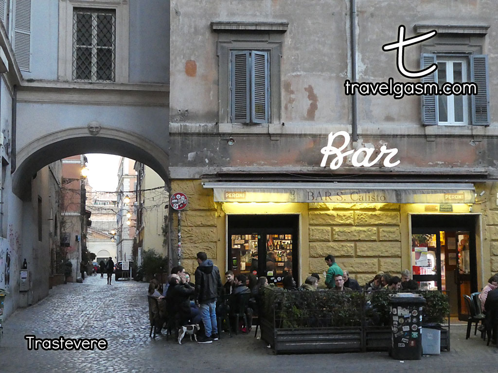 This quaint piazza has some local bars.