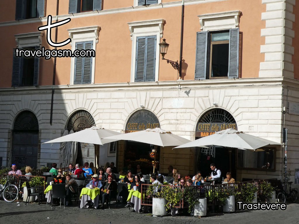 This piazza in Trastevere is one of the more tourist targeted areas.
