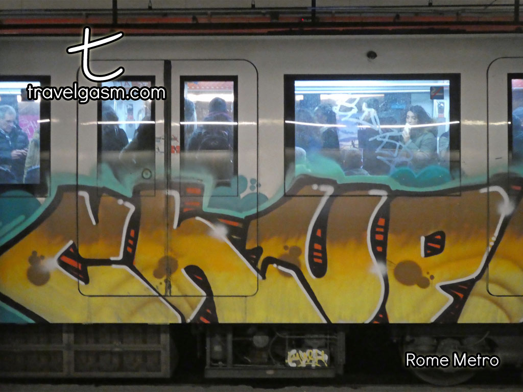 Vandalism is rampant on Rome's Metro.