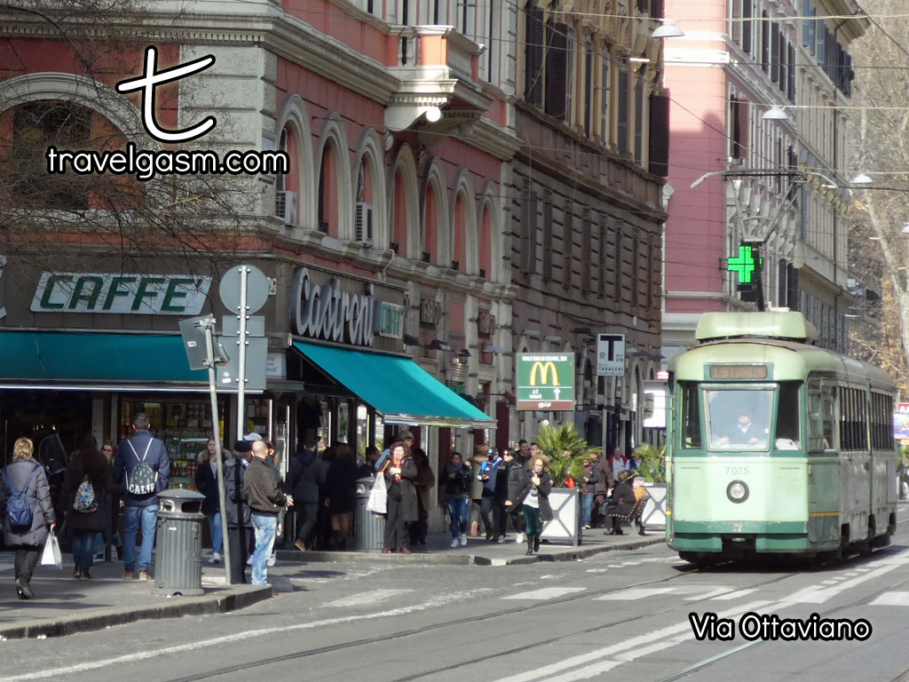 The street from Ottaviano station to the Vatican has nice sidewalks and a tram.
