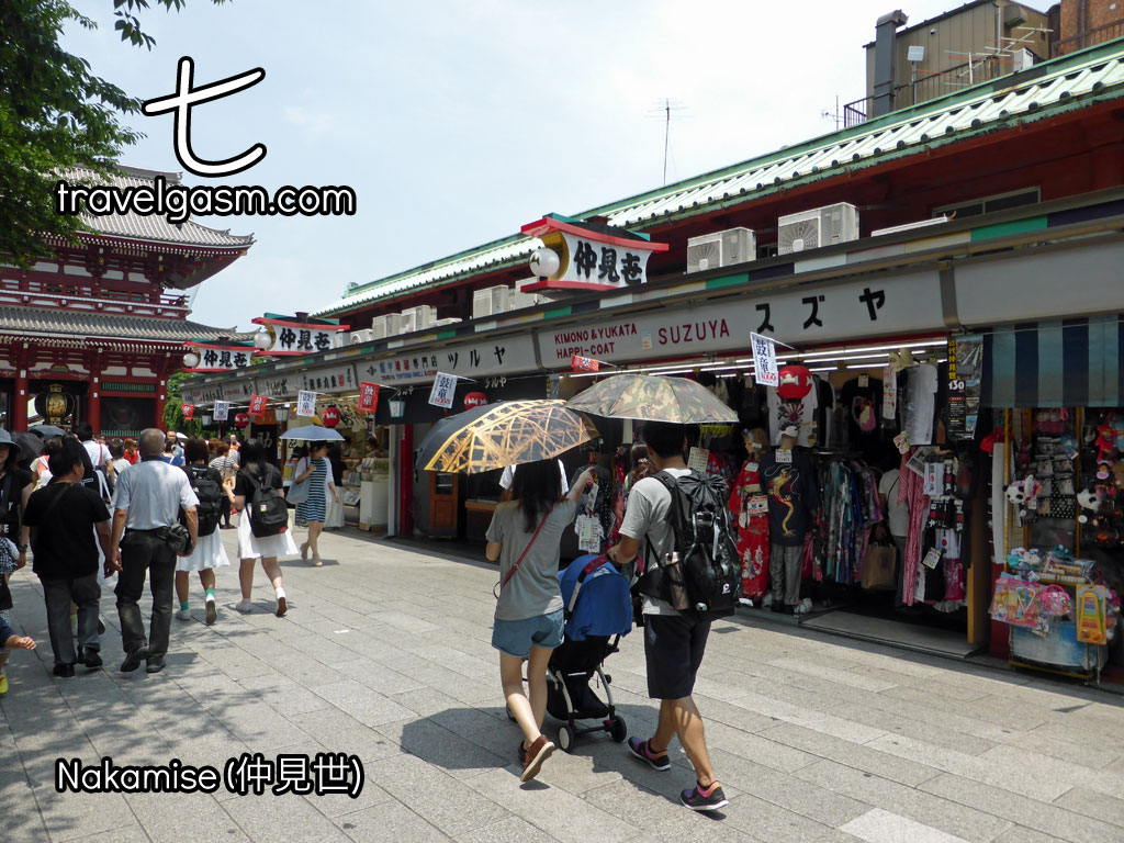The attractive, and ancient, Nakamise is a nice stroll and sells all kinds of tourist tat.